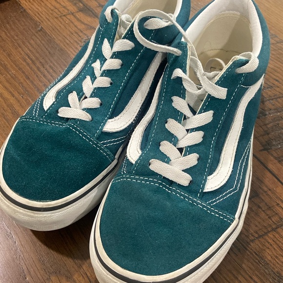Sidewall Print Old Skool Vans (blue/green) - Picture 1 of 3